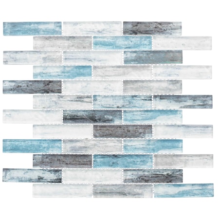 Andova Tiles SAMPLE-Giovan 1-in. x 4-in. Brick Joint Glass Floor Mosaic Tile SAM-ANDGIO401